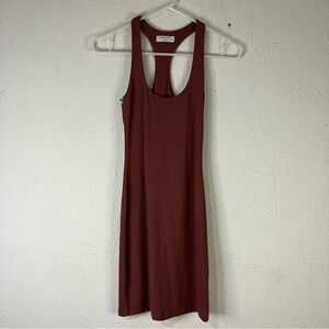 Aritzia Babaton Contour Racer Back Dress in Sun Dried Red